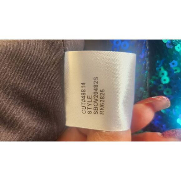 SHO Green and Blue Plaid Sequin Sheath Dress, Long Sleeve, NWT, XL - Picture 12 of 12